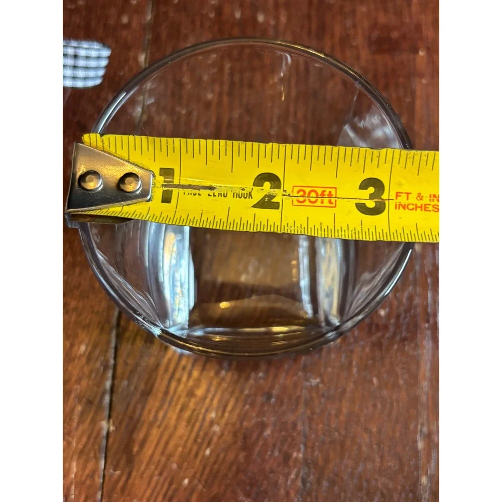 Circleware Whiskey Glass Square Base Round Rim Clear Lowball Rocks Glass